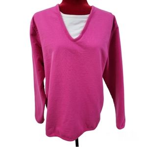 Bridgewater vintage fuchsia long sleeve top size large